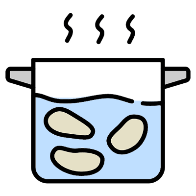 boiling potatoes